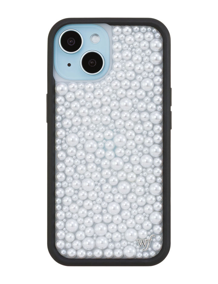 Pearl iPhone Case in White with Protective Black Frame - Image 31