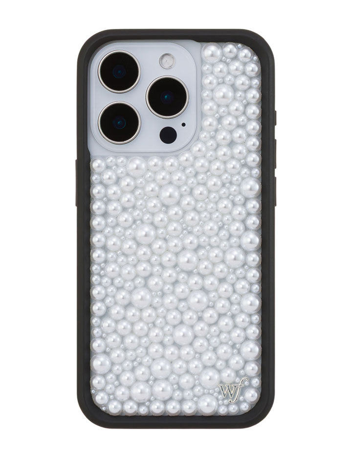 Pearl iPhone Case in White with Protective Black Frame - Image 29