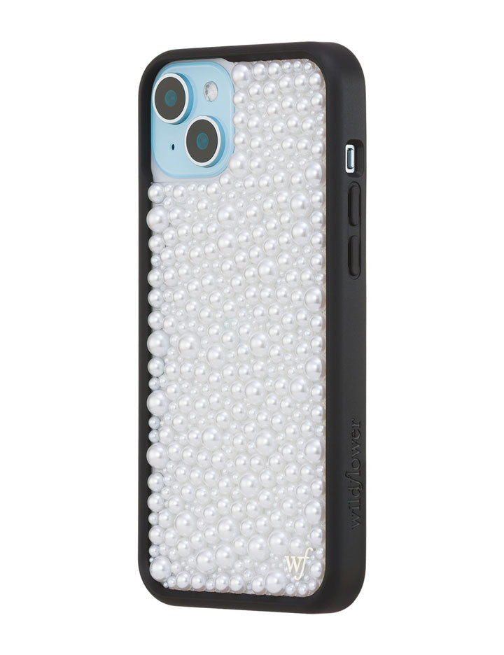 Pearl iPhone Case in White with Protective Black Frame - Image 28