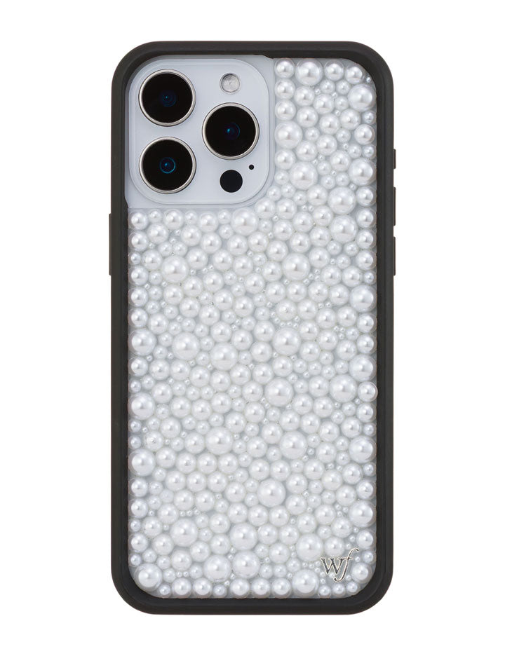 Pearl iPhone Case in White with Protective Black Frame - Image 25