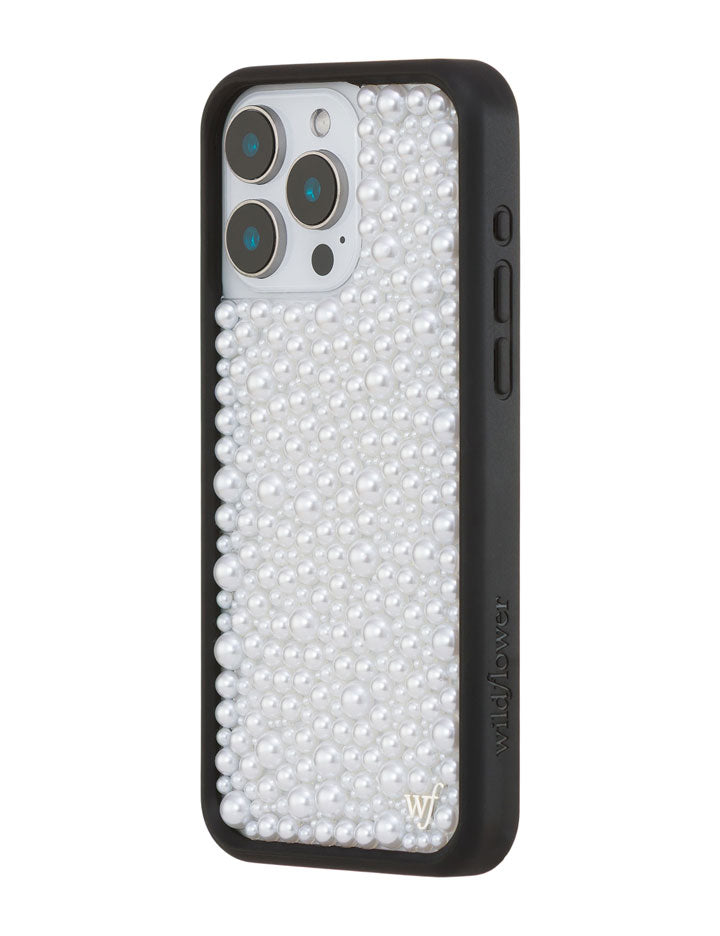 Pearl iPhone Case in White with Protective Black Frame - Image 26