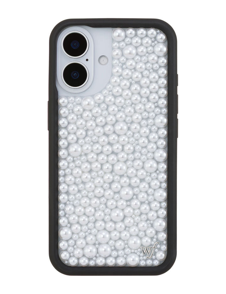 Pearl iPhone Case in White with Protective Black Frame - Image 21