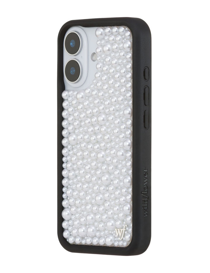 Pearl iPhone Case in White with Protective Black Frame - Image 22