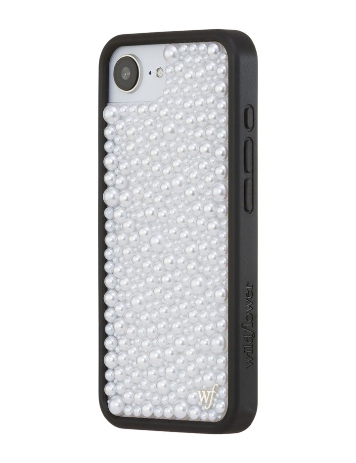 Pearl iPhone Case in White with Protective Black Frame - Image 24