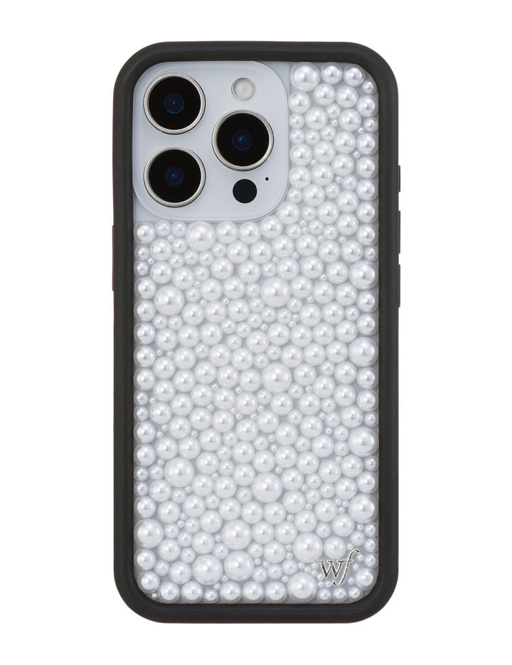 Pearl iPhone Case in White with Protective Black Frame - Image 19