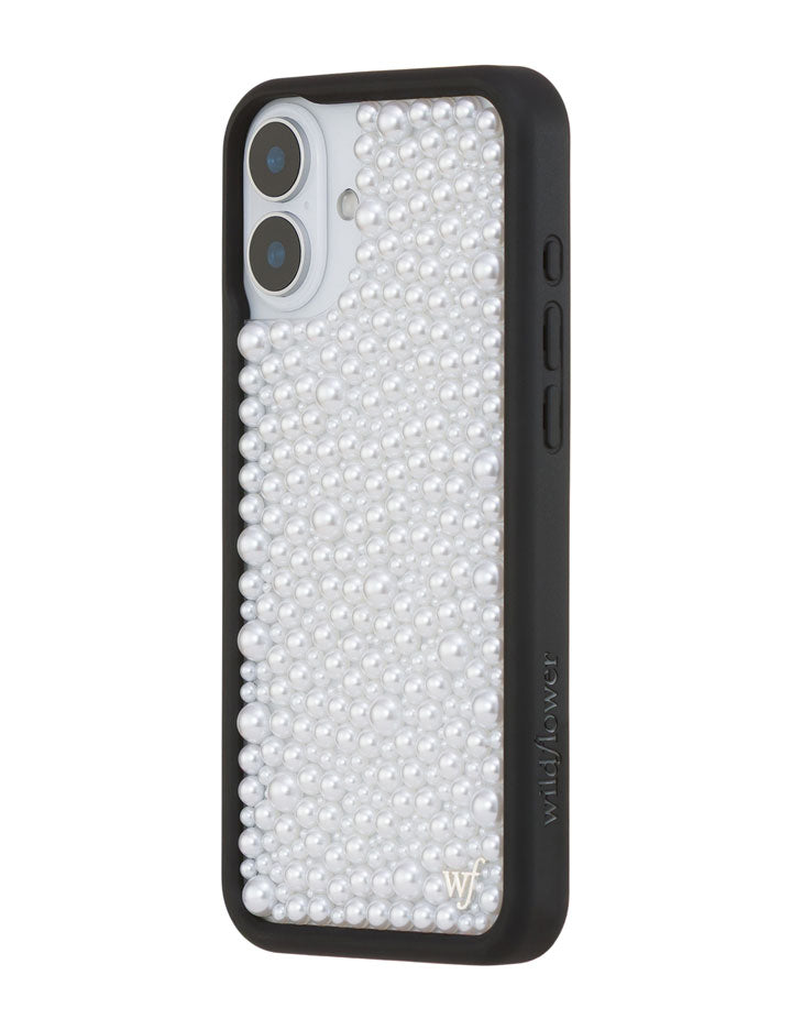 Pearl iPhone Case in White with Protective Black Frame - Image 18