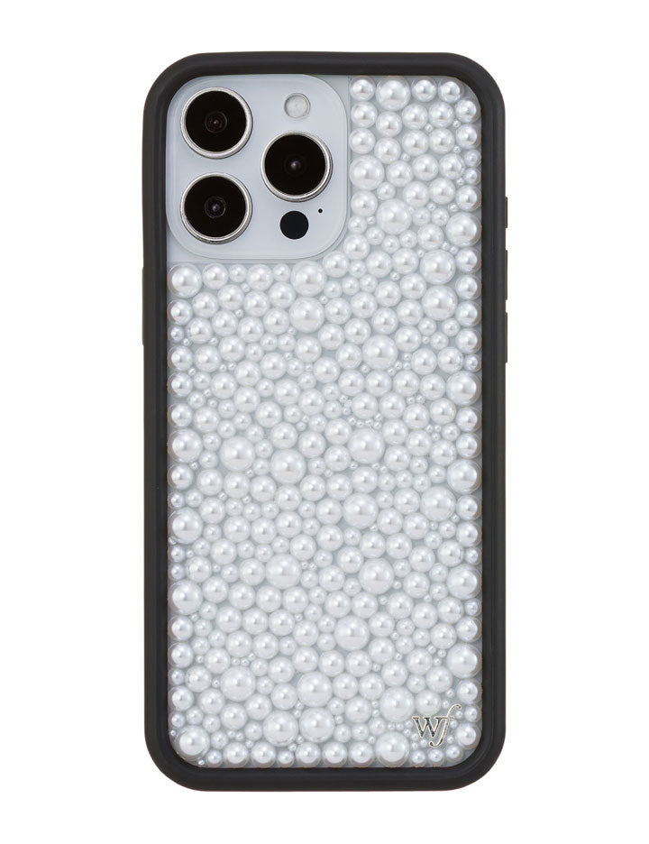 Pearl iPhone Case in White with Protective Black Frame - Image 15
