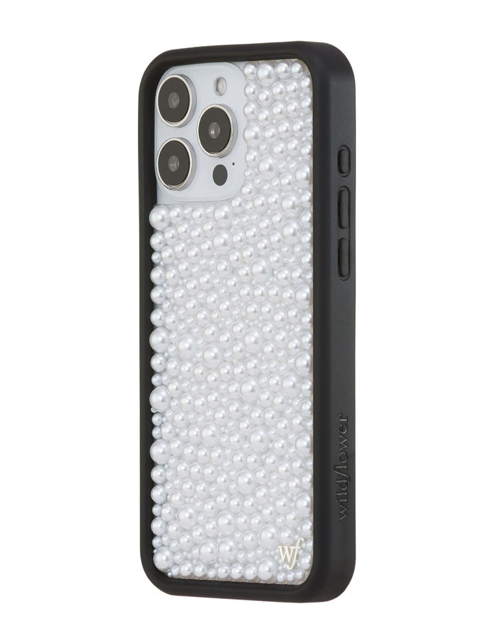Pearl iPhone Case in White with Protective Black Frame - Image 16