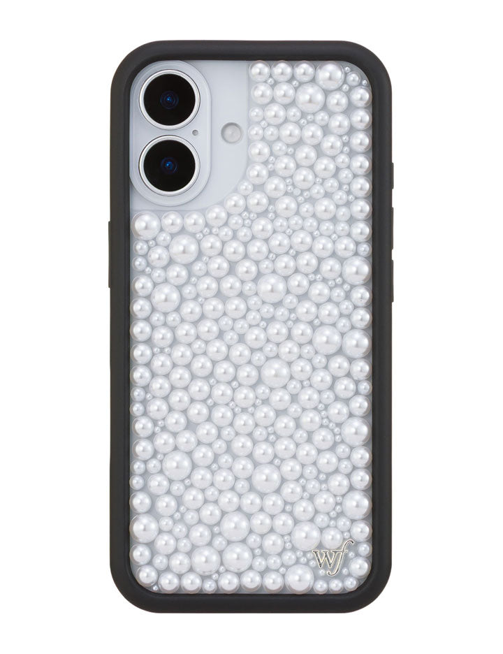 Pearl iPhone Case in White with Protective Black Frame - Image 7