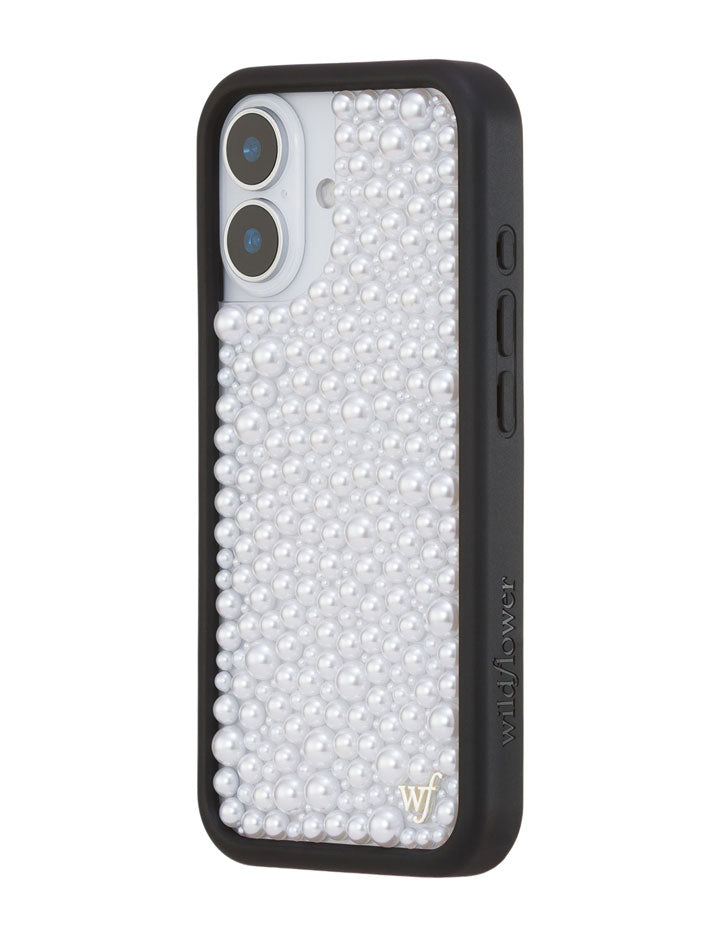 Pearl iPhone Case in White with Protective Black Frame - Image 8