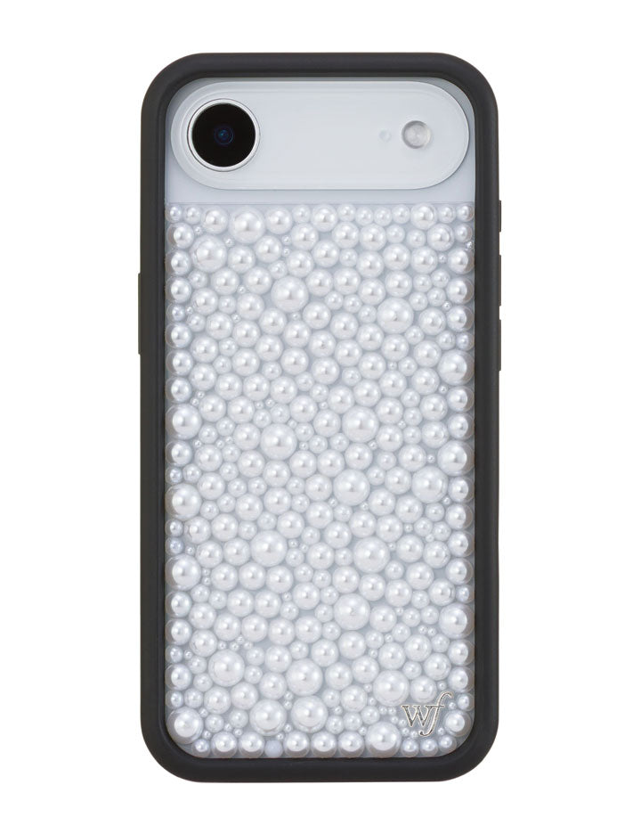 Pearl iPhone Case in White with Protective Black Frame - Image 12