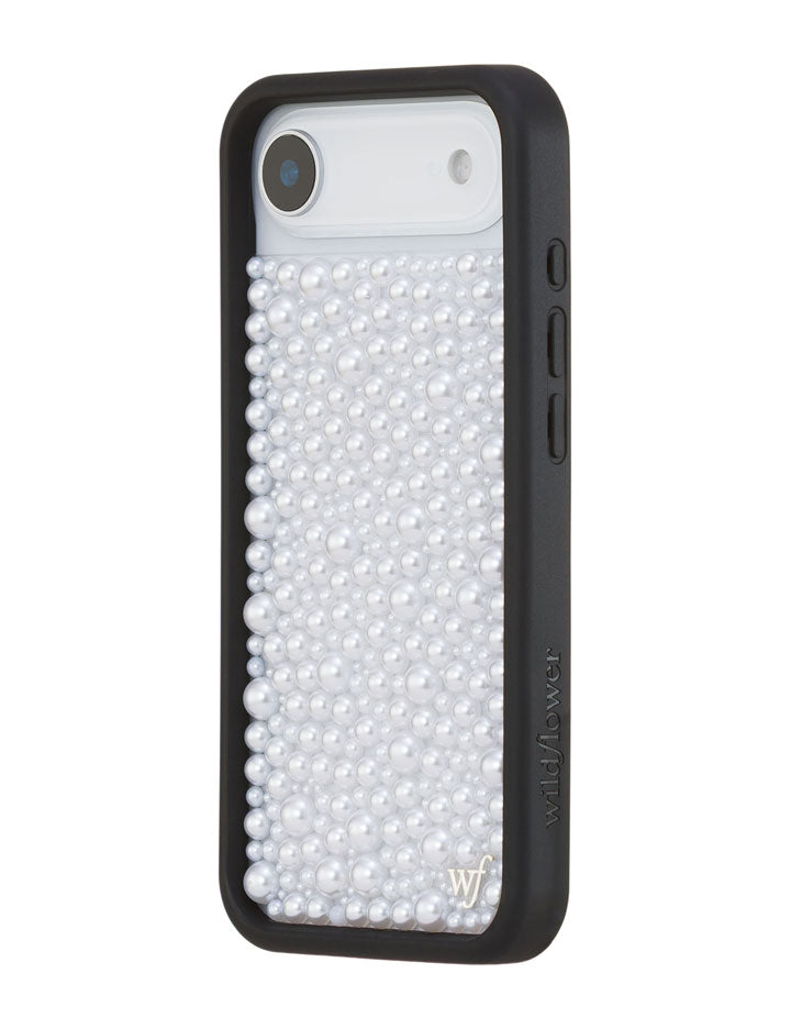 Pearl iPhone Case in White with Protective Black Frame - Image 13