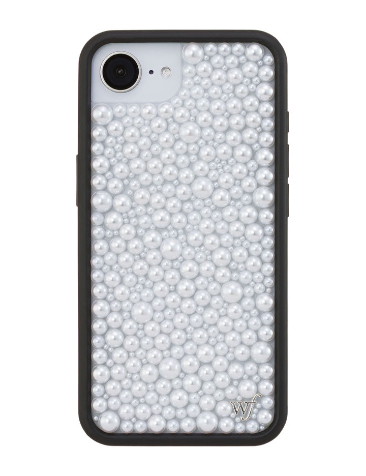 Pearl iPhone Case in White with Protective Black Frame - Image 10
