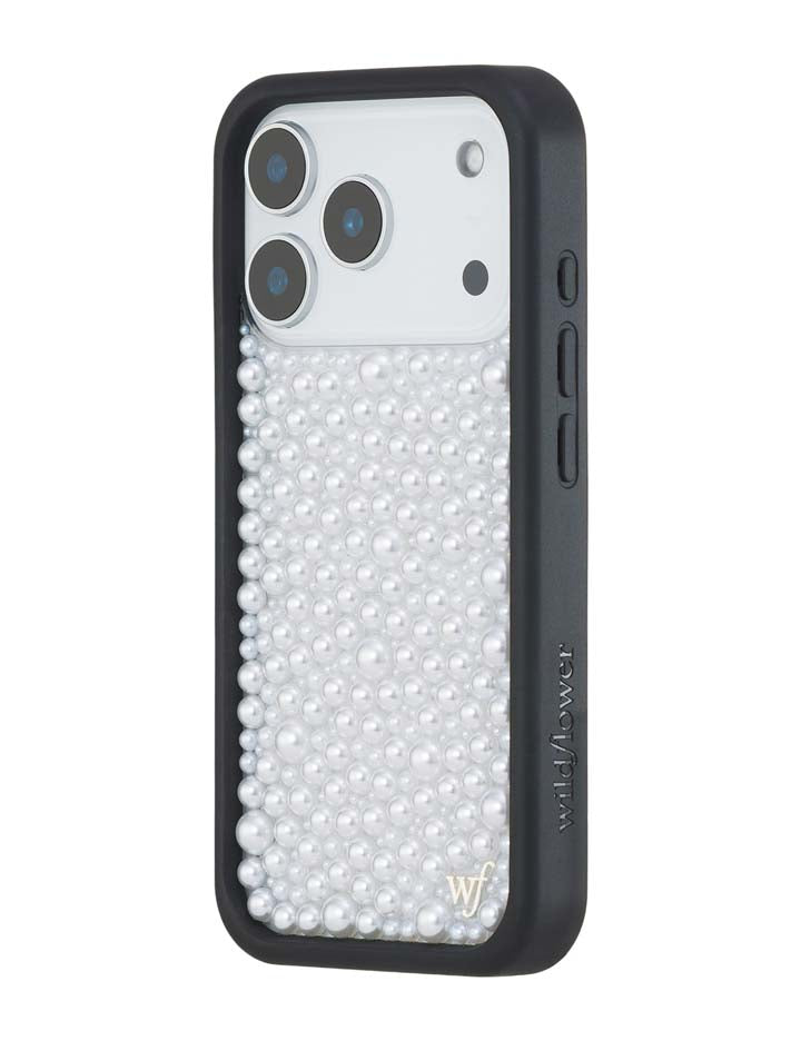 Pearl iPhone Case in White with Protective Black Frame - Image 5