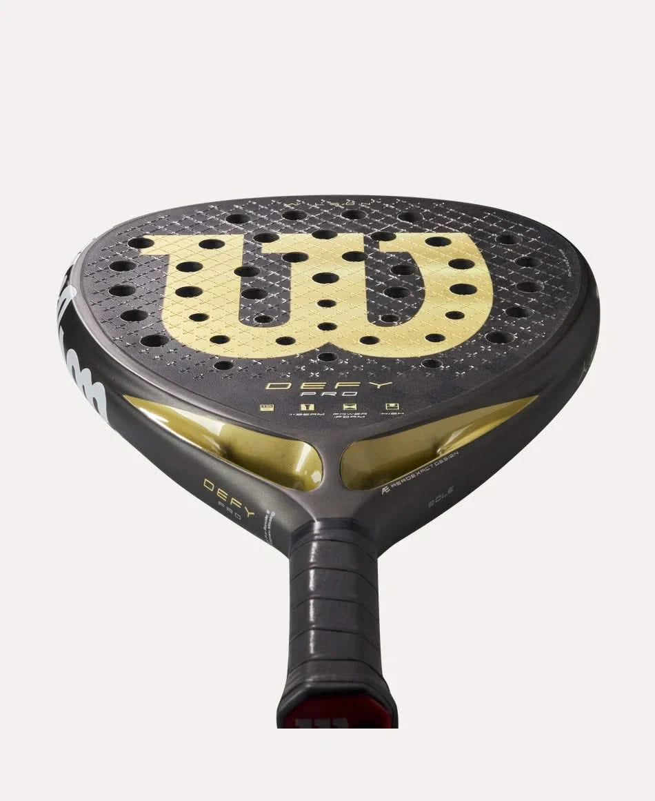 Wilson Defy Pro V1 Padel Racket 2025 Black Gold - Image 3