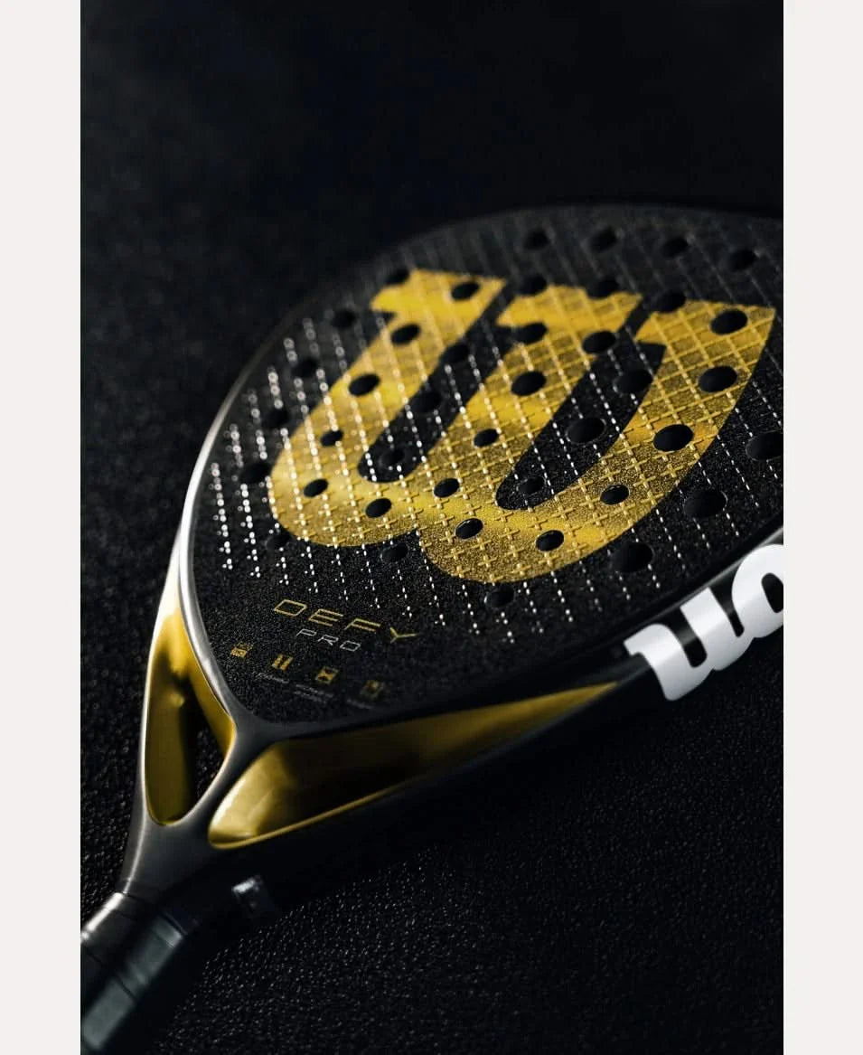 Wilson Defy Pro V1 Padel Racket 2025 Black Gold - Image 5