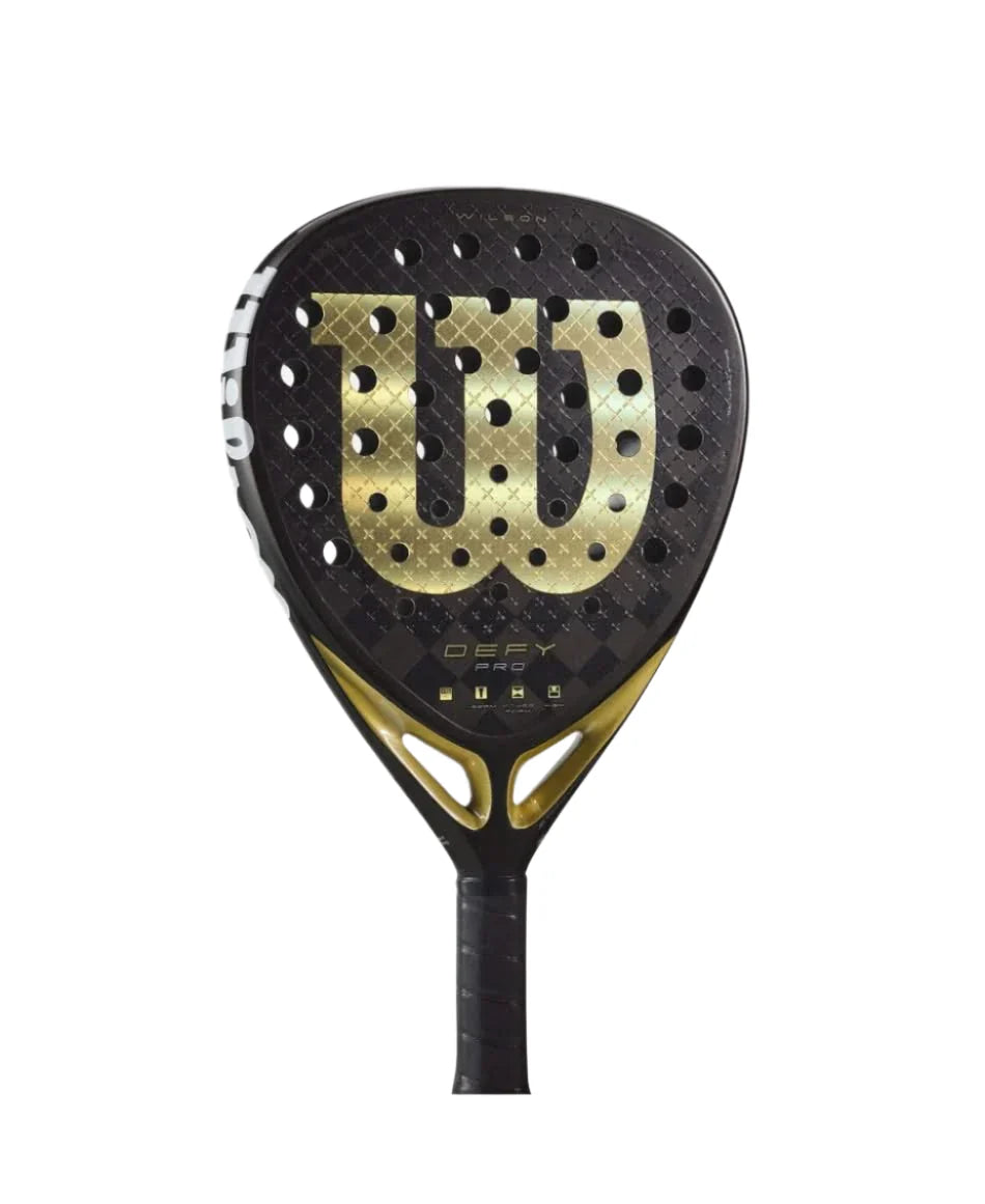 Wilson Defy Pro V1 Padel Racket 2025 Black Gold - Image 2