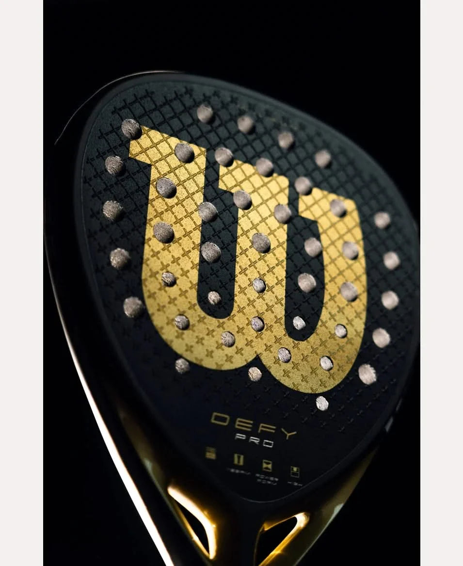 Wilson Defy Pro V1 Padel Racket 2025 Black Gold - Image 4