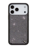 White Rhinestone iPhone Case with shimmering sparkle, Y2K glam energy