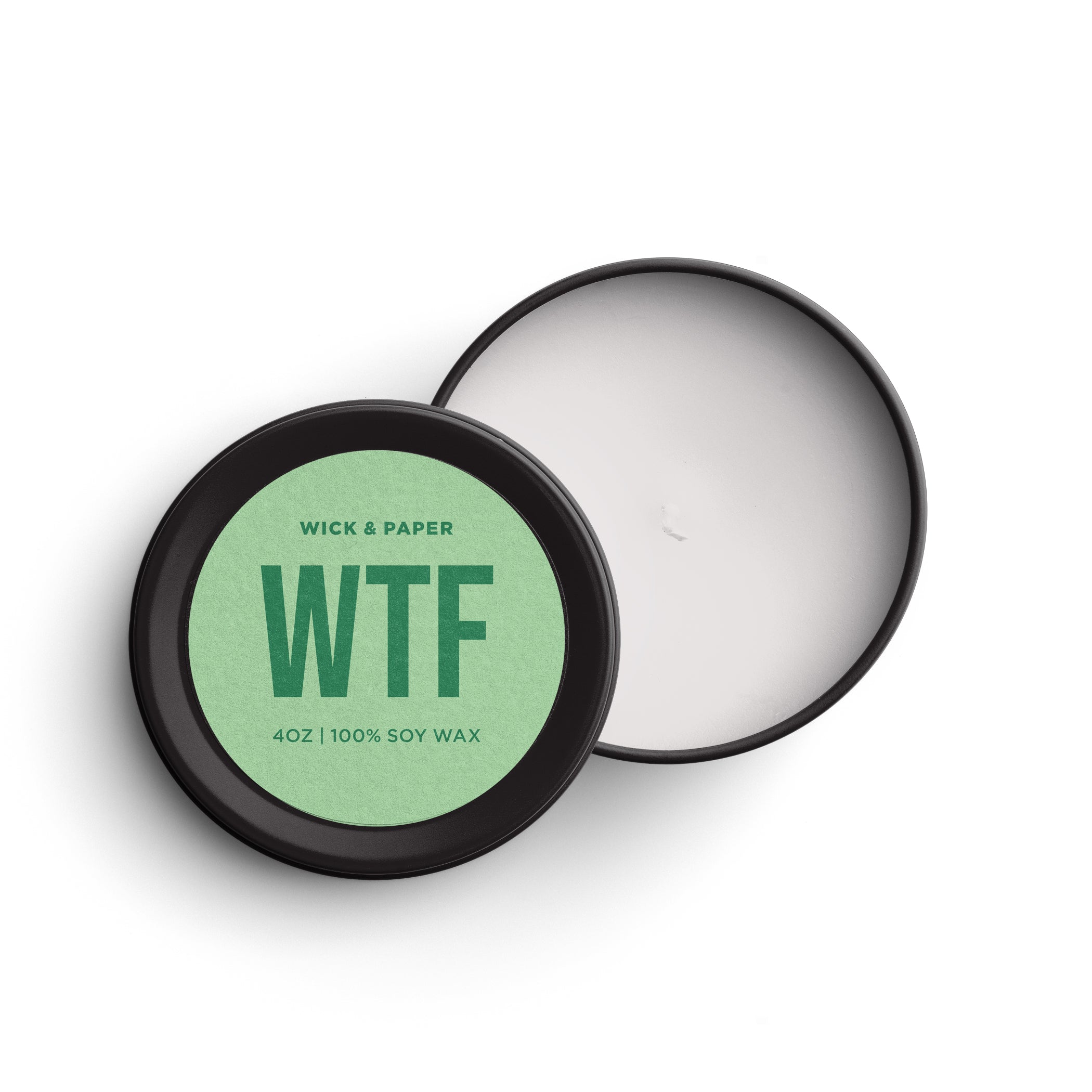 WTF Scented Soy Wax Candle Lemon Peach and Citrus 4oz - Image 3