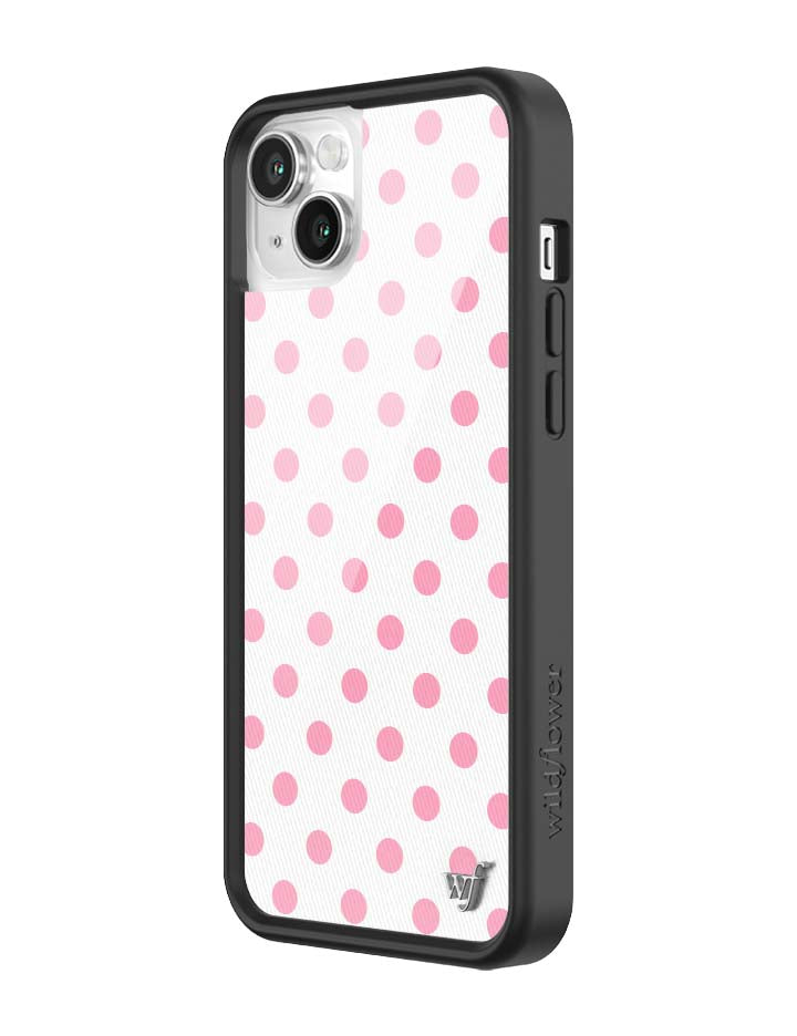 Polka Dot | White and Pink iPhone Case
