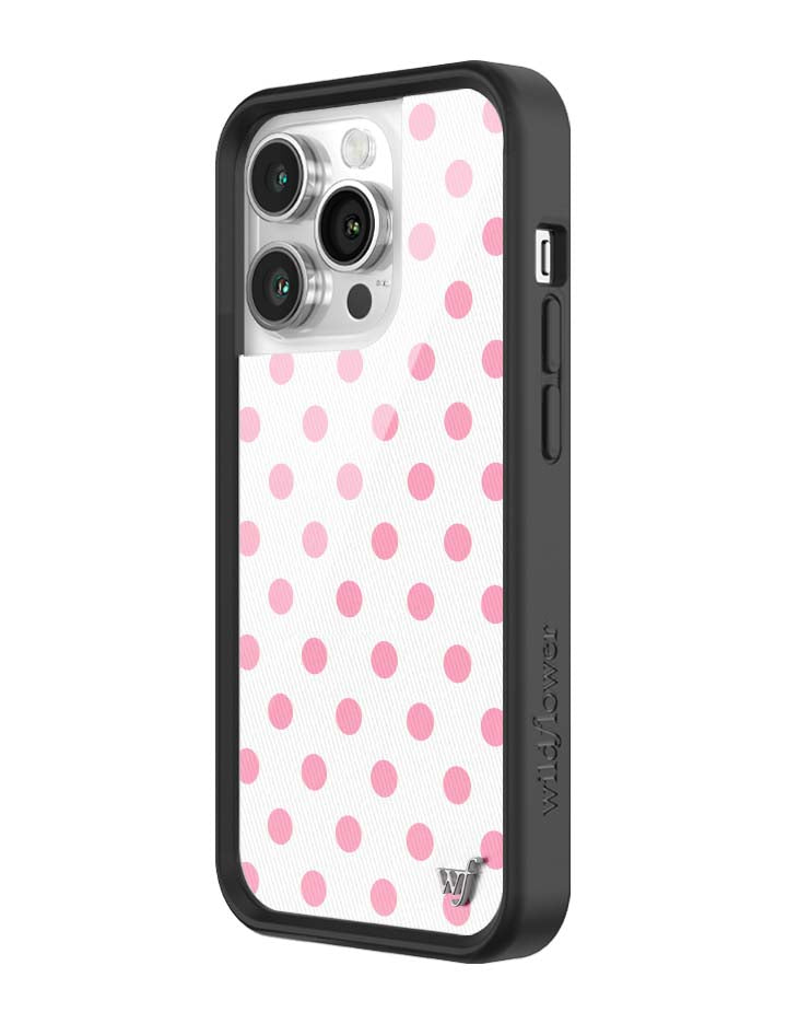 Polka Dot | White and Pink iPhone Case