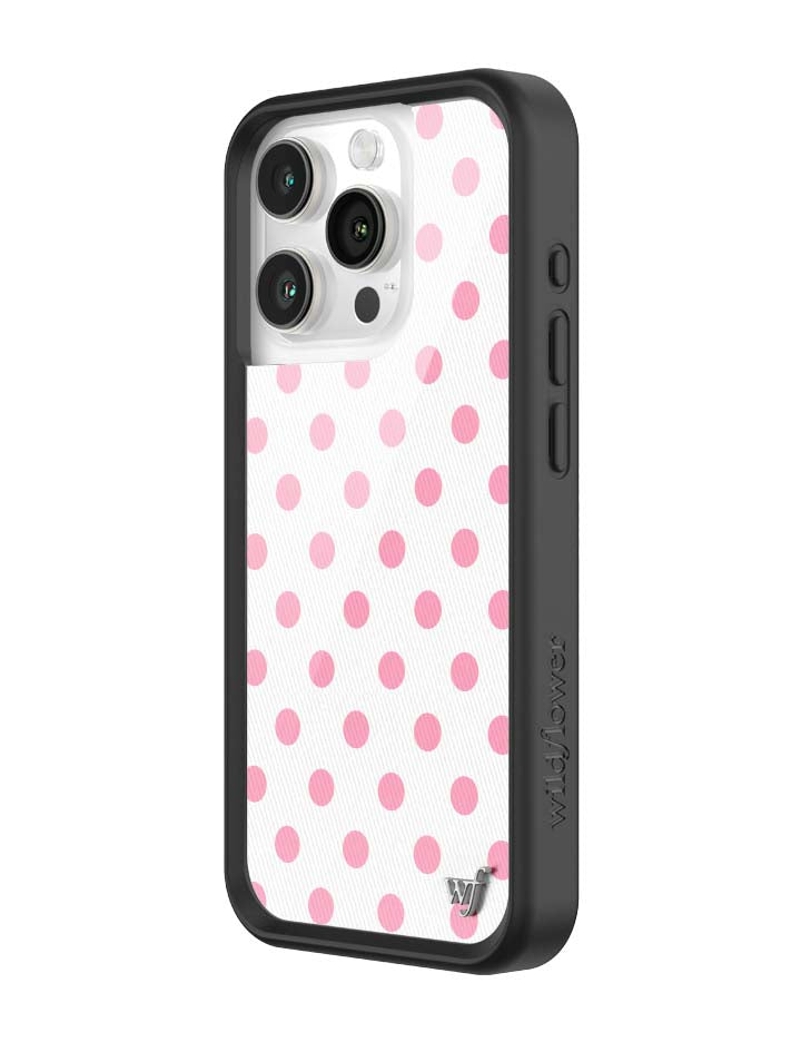 Polka Dot | White and Pink iPhone Case
