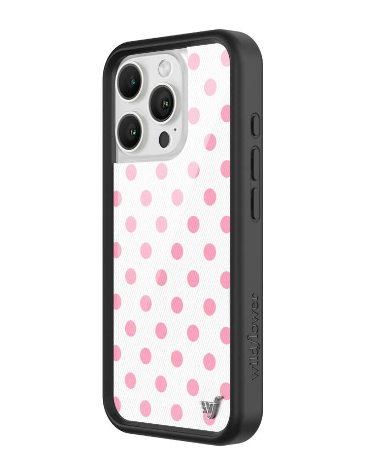 Polka Dot | White and Pink iPhone Case