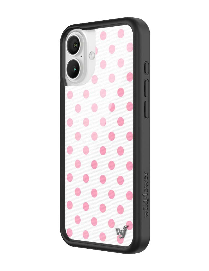 Polka Dot | White and Pink iPhone Case