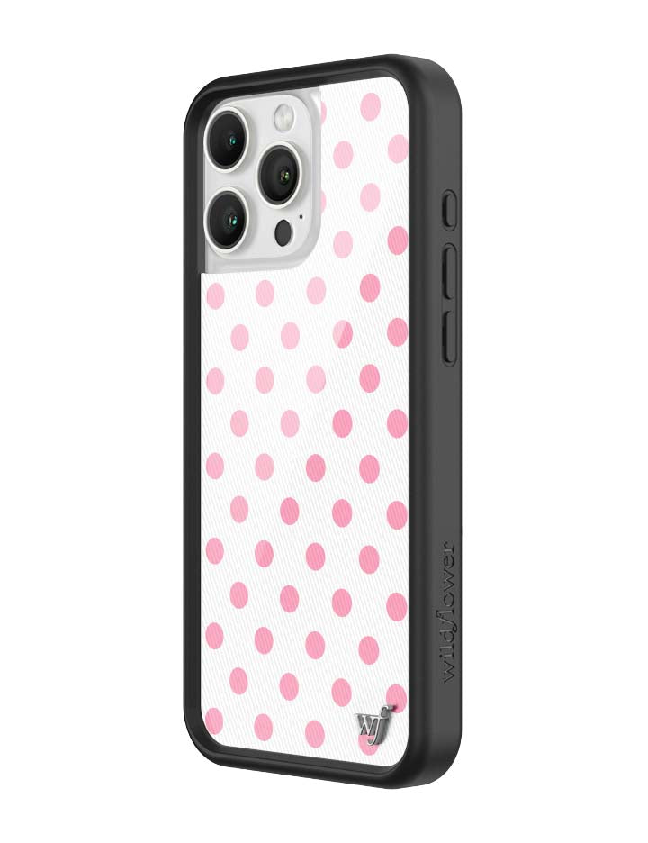 Polka Dot | White and Pink iPhone Case