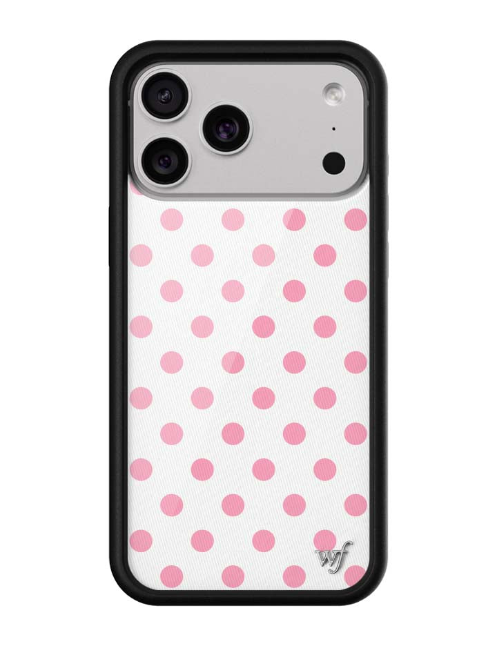 Polka Dot | White and Pink iPhone Case