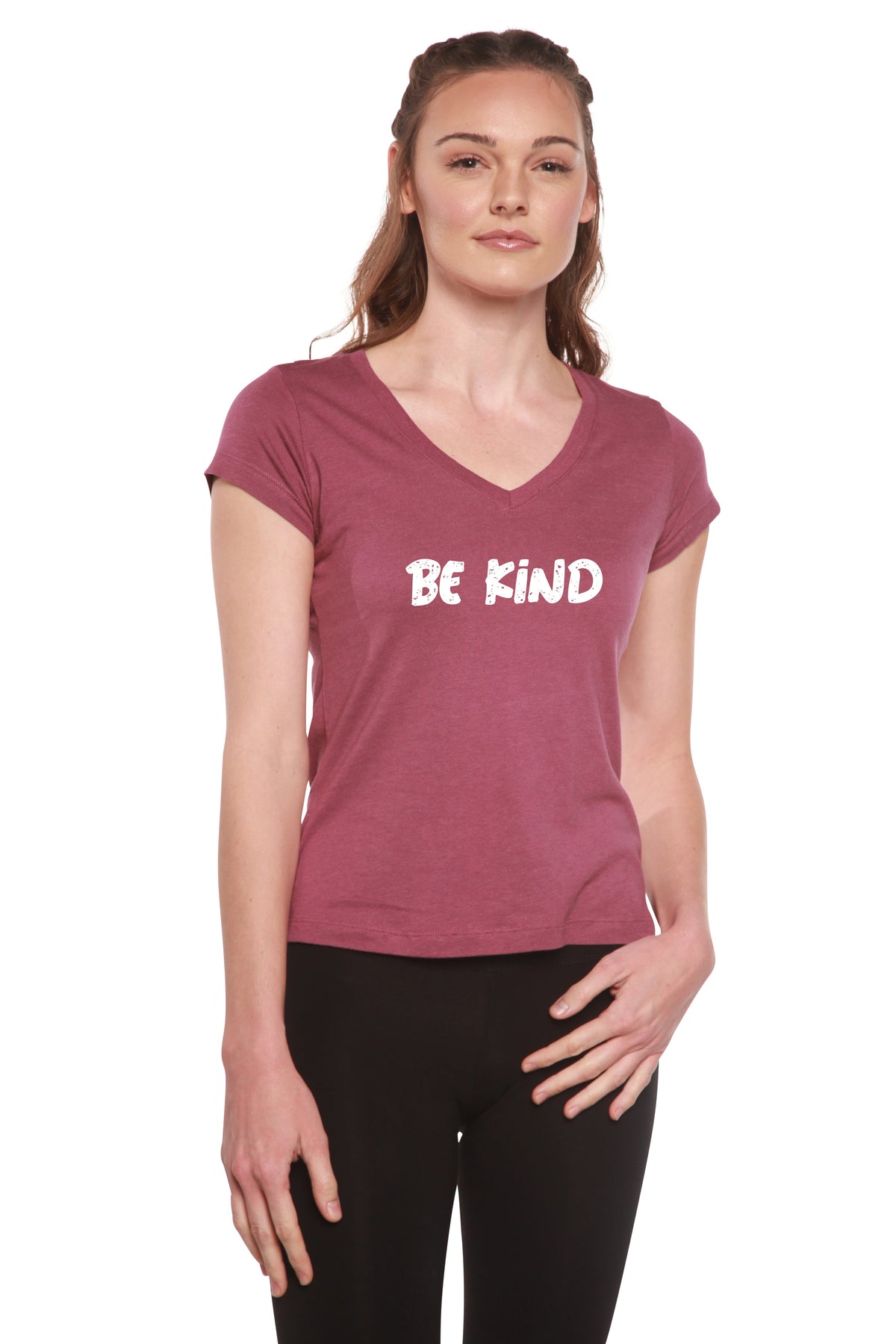 Women's Bamboo Viscose V-Neck Cap Sleeve Tee