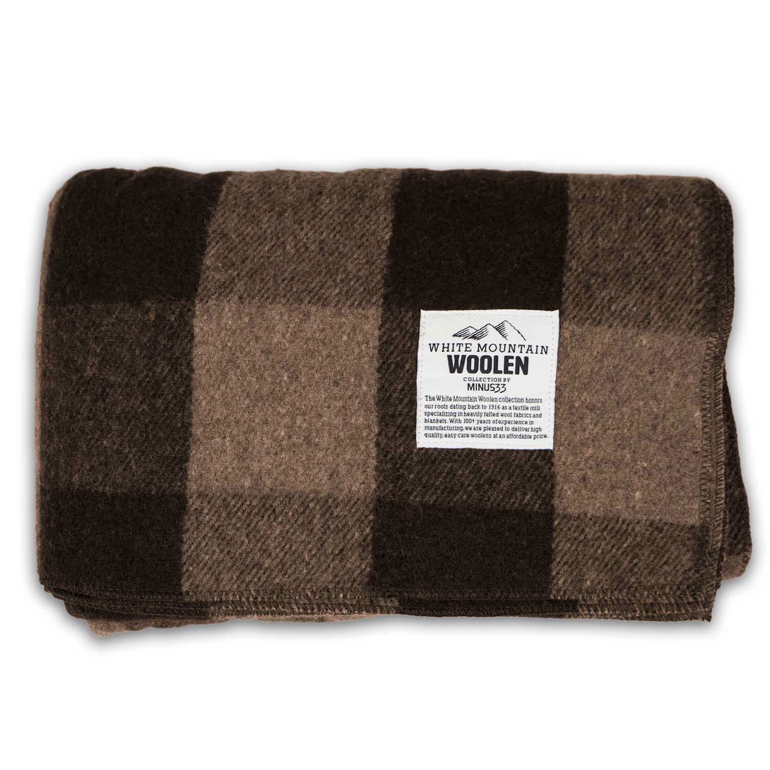 Oversized Recycled Wool Lodge Blanket for Camping and Outdoors
