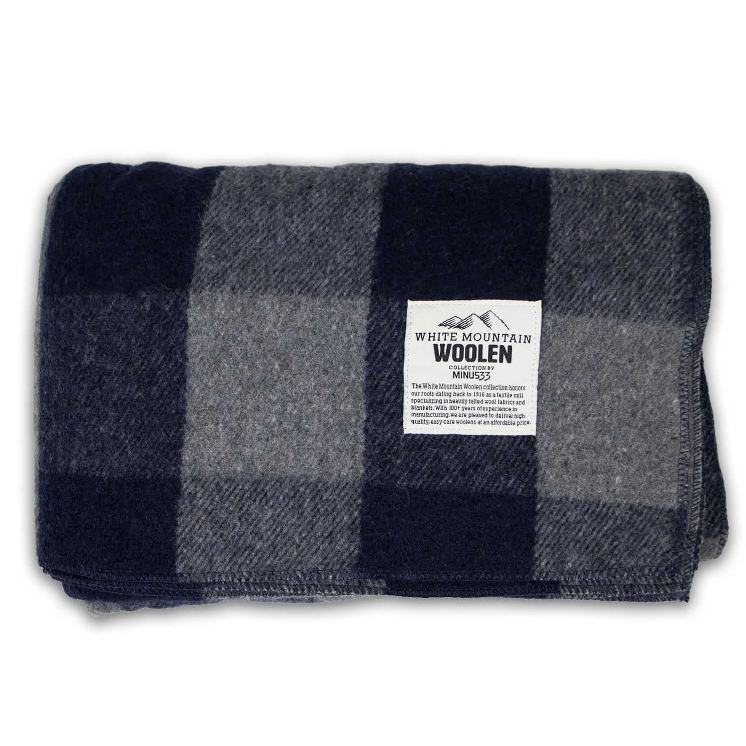 Oversized Recycled Wool Lodge Blanket for Camping and Outdoors