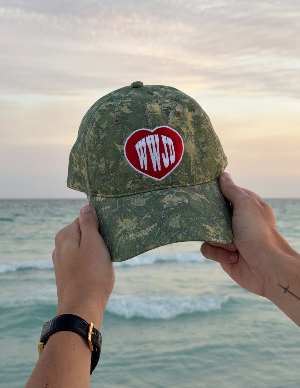 WWJD Camo Hat – Relaxed Fit Washed Cotton Dad Cap