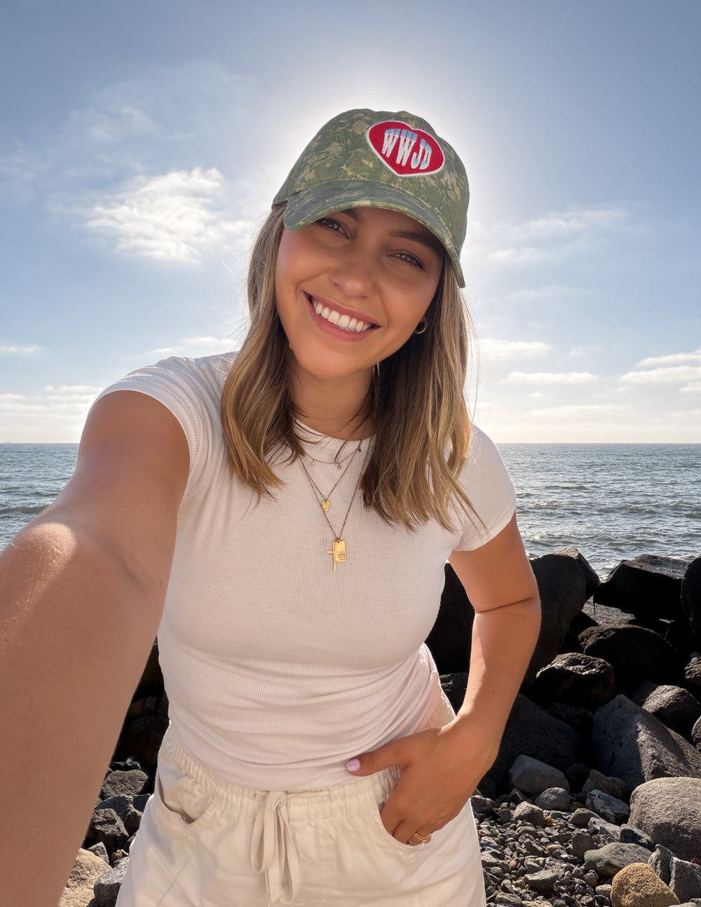 WWJD Camo Hat – Relaxed Fit Washed Cotton Dad Cap