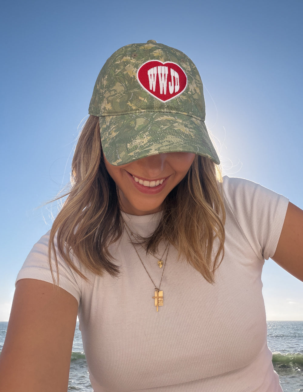 WWJD Camo Hat – Relaxed Fit Washed Cotton Dad Cap
