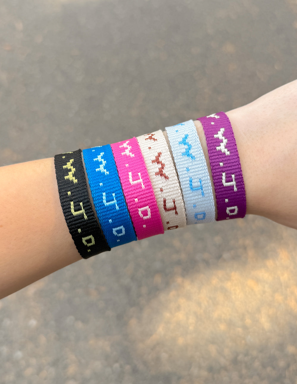 WWJD Cyber Bracelet Pack 6-Piece Adjustable Woven Wristbands