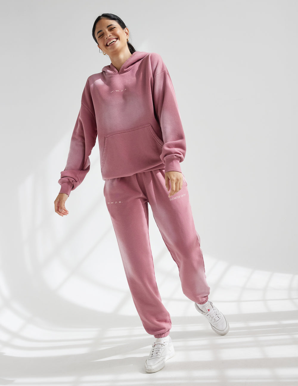 WWJD Unisex Jogger Sweatpants in Vintage Rose - Image 5