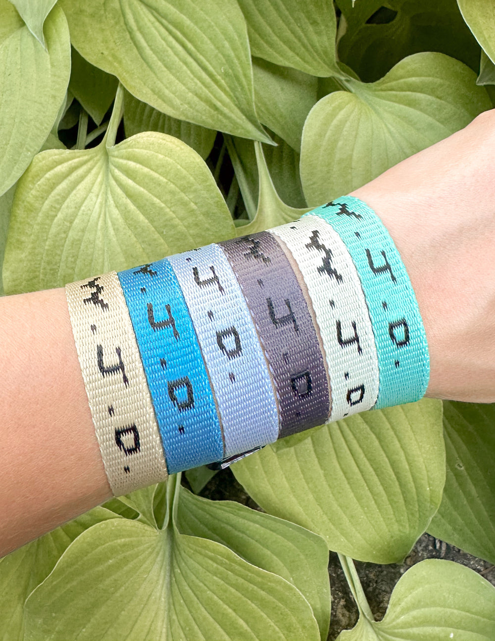 WWJD Surf Bracelet Pack Adjustable Woven Wristbands 6-Piece Set