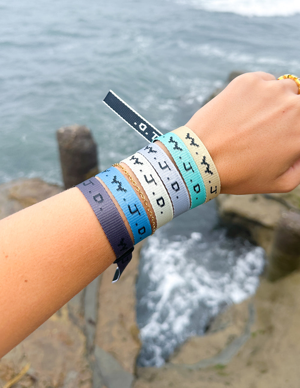 WWJD Surf Bracelet Pack Adjustable Woven Wristbands 6-Piece Set