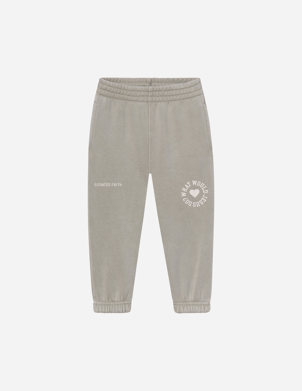 Kids Varsity Sweatpants in Grey and White Relaxed Fit Streetwear