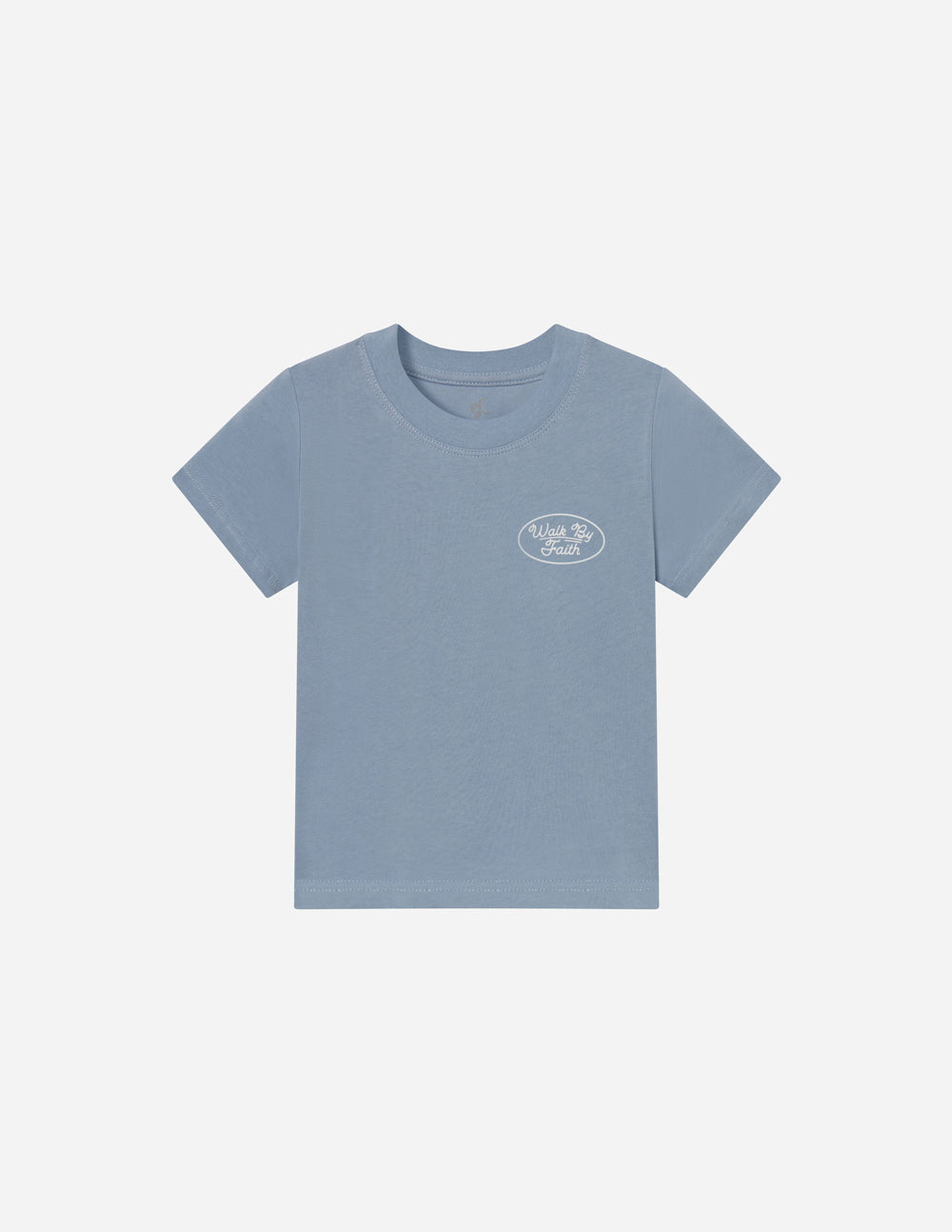 Kids Walk by Faith Cotton T-Shirt in Dusty Blue