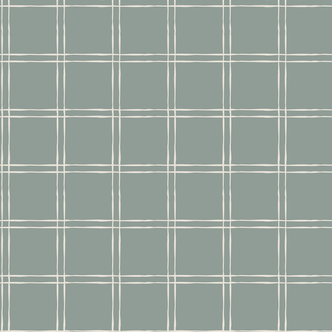 Warner Plaid Removable Wallpaper in Sage Green and Beige
