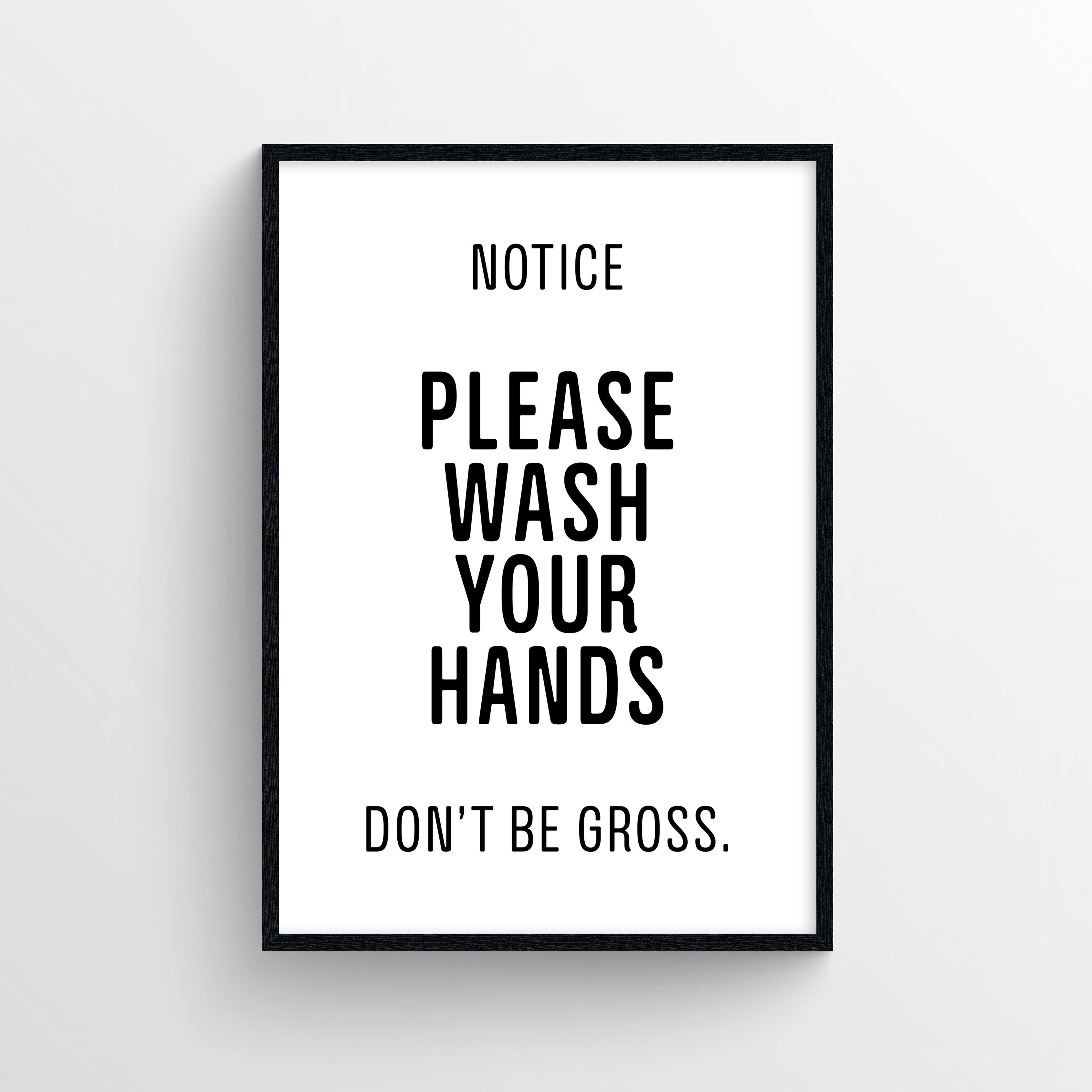 Wash Your Hands Bathroom Poster