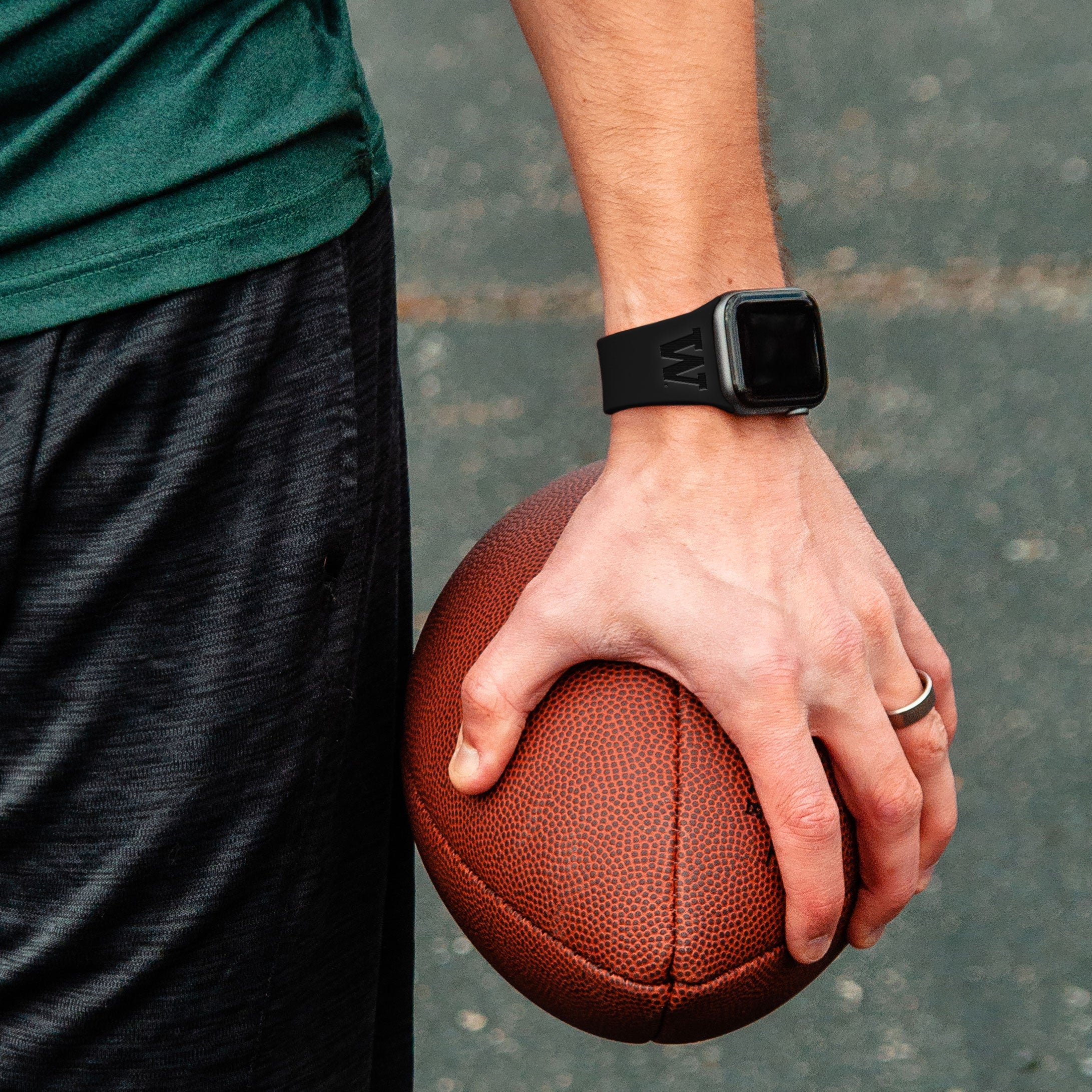 Washington Huskies Engraved Silicone Apple Watch Band - Sport Style