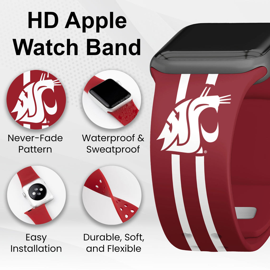 Washington State Cougars HD Apple Watch Band