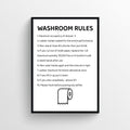 Washroom Rules Bathroom Poster