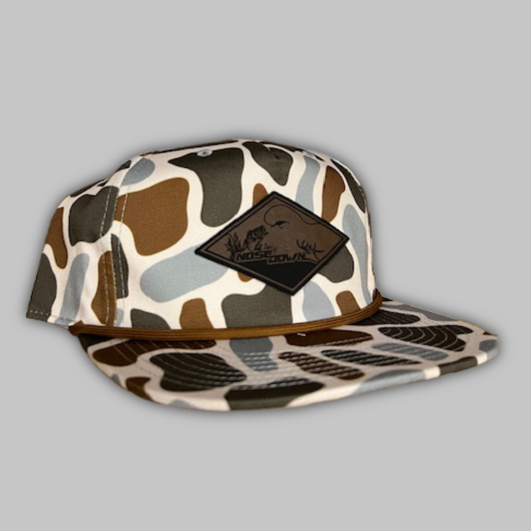 Lucky Fishing Rope Hat Camo Unisex Outdoor Streetwear Cap