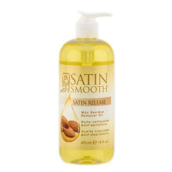 16oz bottle of Satin Smooth Wax Residue Remover for post-depilation cleaning